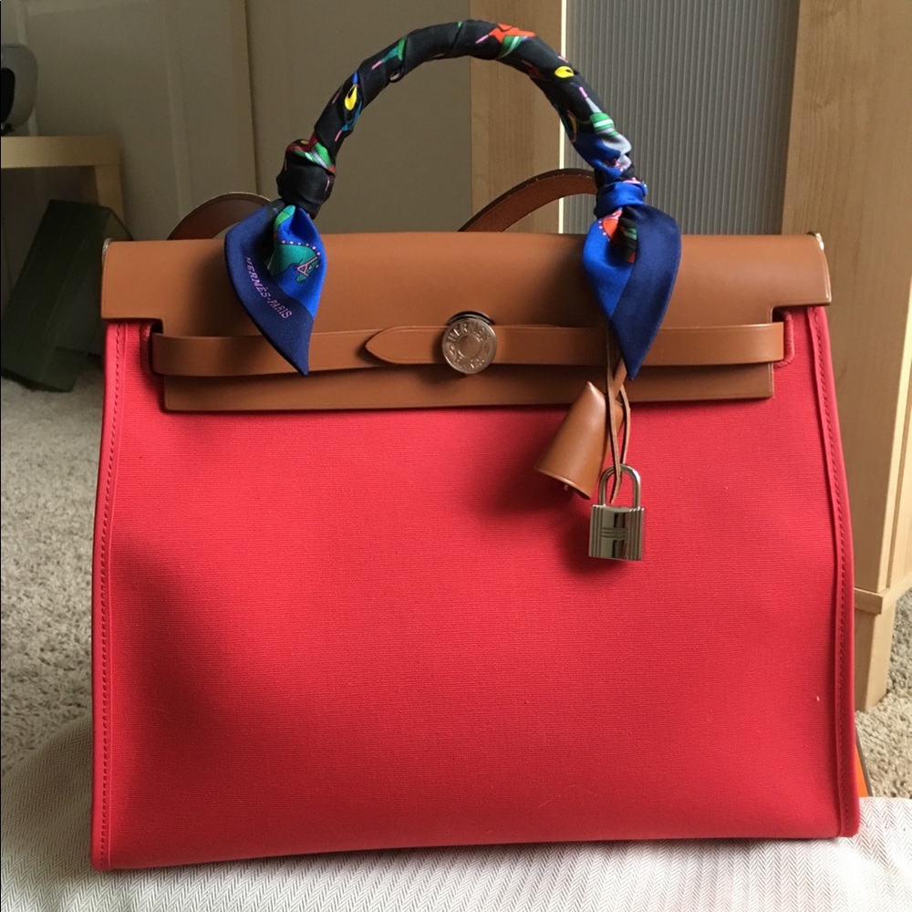 Hermès Herbag zip 31 bougainvillier w receipt